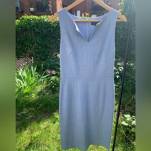 Banana republic blue sleeveless fitted sheath dress